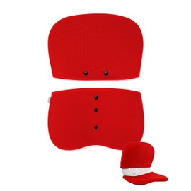 curble Wider Cover, Detachable Cover for Teenager Chair, Ergonomic Chair Back Support and Lumbar Support (Cover Red)