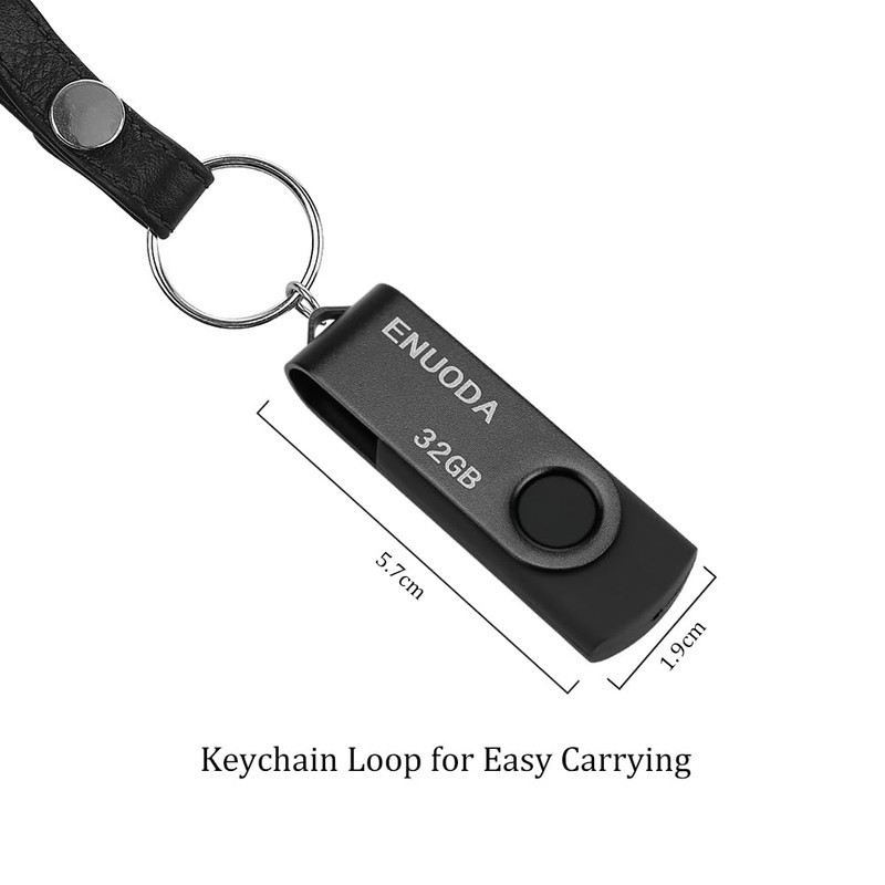 ENUODA 32 GB USB Stick Memory Stick USB 2.0 Rotate