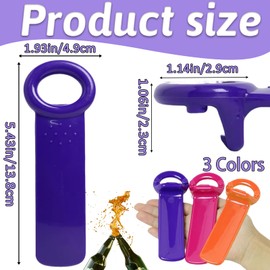 Bottle Opener, Kitchen Tools & Gadgets, 3 PCS Bottle Cap Opener, Portable Easy to Use Lid Opener Easy Gadgets Suitable for Men Women The Elderly Children Families and Outdoor Use (Orange Red Blue)