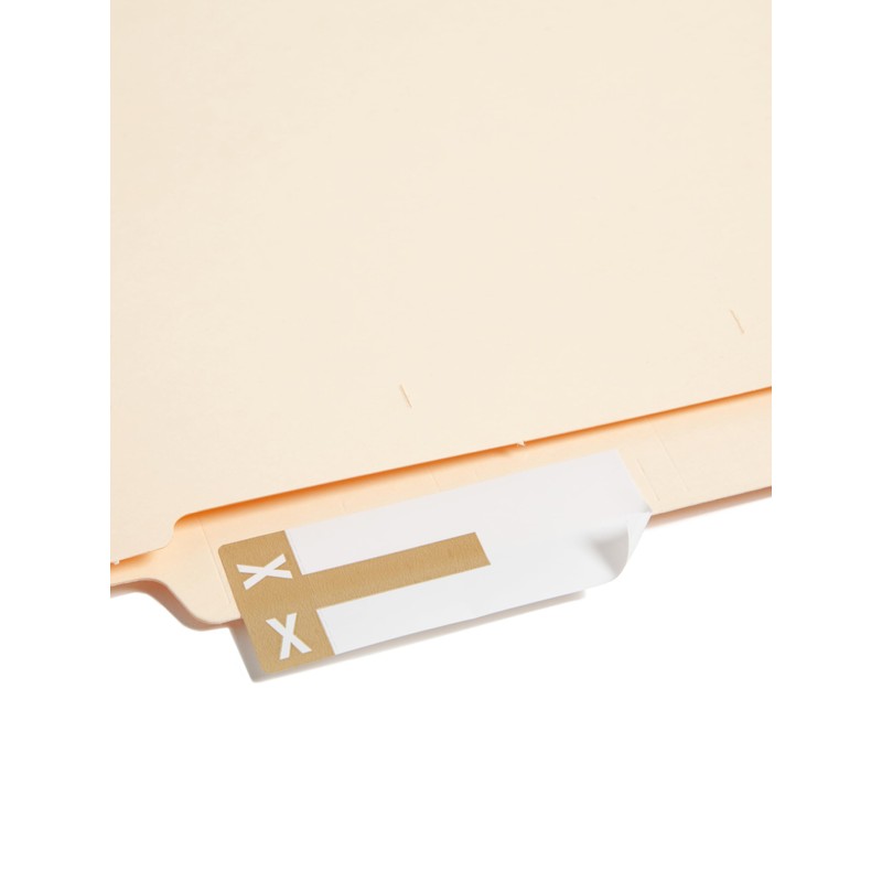 Smead AlphaZ NCC Color-Coded Label, K&X, Label Sheet, Light Brown,