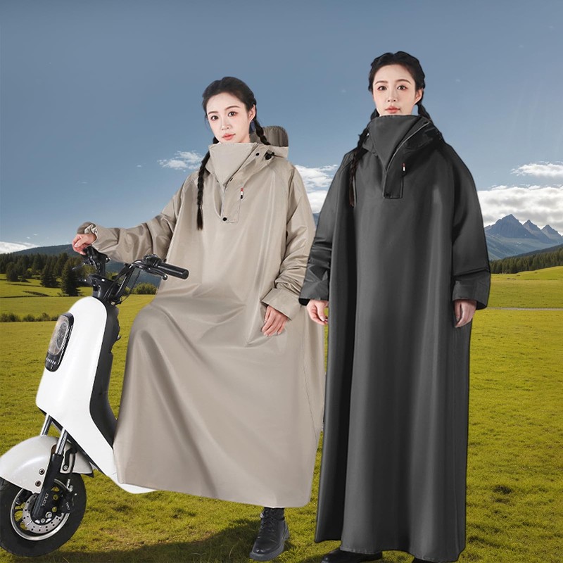 Formemory Raincoat Men's Women's Bicycle Motorcycle Long Rain Poncho Raincoat