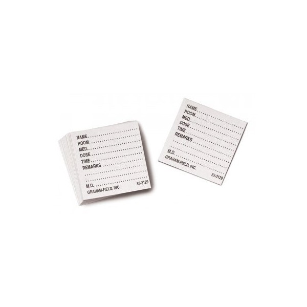 Graham-Field 3129 W Grafco Medicine Dispenser Tray White Pill Card,