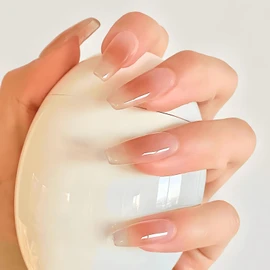 COLORBIRD Nail Tips, Long, 24 Pieces, Pink, Nail Tips, Short, Cute, Ballerina (R565)