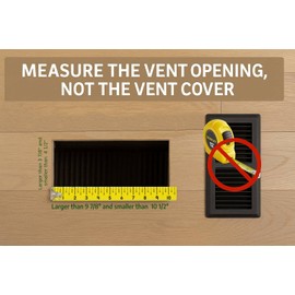 4x10 Inch Floor Register with Tray for Flooring Insert – Heavy-Duty Steel Vent Cover for Floor or Wall – Flush Mount Air Vent – Modern Low-Profile Design – DIY Installation