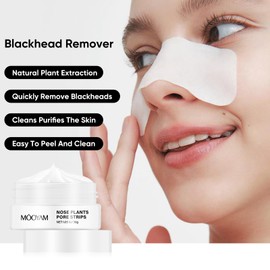 Blackhead Remover Nose Plants Pore Strips, Peel Off Mask for Nose & Face, Deep Cleansing Blackhead Remover Mask with 60pcs Strips, 30g/1.05 OZ