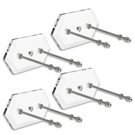 Nicheez Skateboard Wall Mounted Skateboard Hanger Wall Mount Set of 4 (Clear)