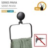 WENKO Static-Loc® Plus Pavia Black Towel Rail, Attachment without Drilling,