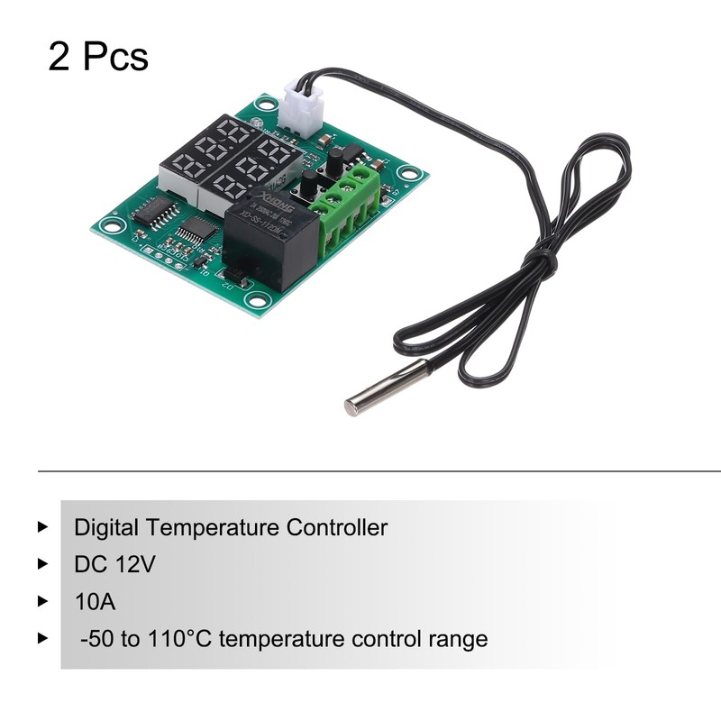 sourcing map 2 Pack XH-W1219 10A DC 12V Digital LED
