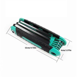 Shinsilur Folding Allen Key Set Metric, 8pc Allen Keys Sets with 1.5-8mm Allen Keys, Fold-Up Hex Key Set, Cr-V Steel Fold-Out Wrench Set 1.5, 2, 2.5, 3, 4, 5, 6 & 8mm Allen Keys Sets