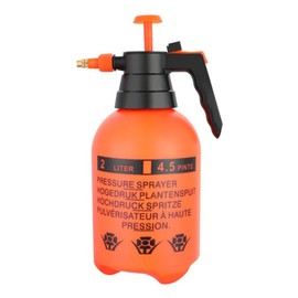 HOMEANING 68oz Garden Pump Sprayer, 2L Hand Pressure Sprayer Bottle, 0.5 Gal Lawn Adjustable Sprayer for Plant Mister Spraying Weeds Home Cleaning Watering (Orange)