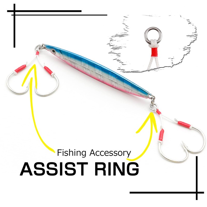 AMYSPORTS High Strength Solid Ring Fishing Lure Connector Fishing Rings