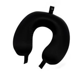 ROSEWARD 100% Mulberry Silk Travel Neck Pillow Replacement Cover Only, Highest 6A Grade Silk 22 Momme Silk Travel Neck Pillow Removable Cover, USA Made (Black)