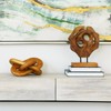 WELLAND Set of 2 Teak Abstract Handmade Sculpture Live Edge