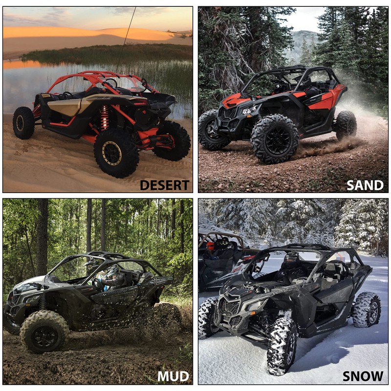 SAUTVS Rear Windshield Kit for Maverick X3, Heavy Duty Back