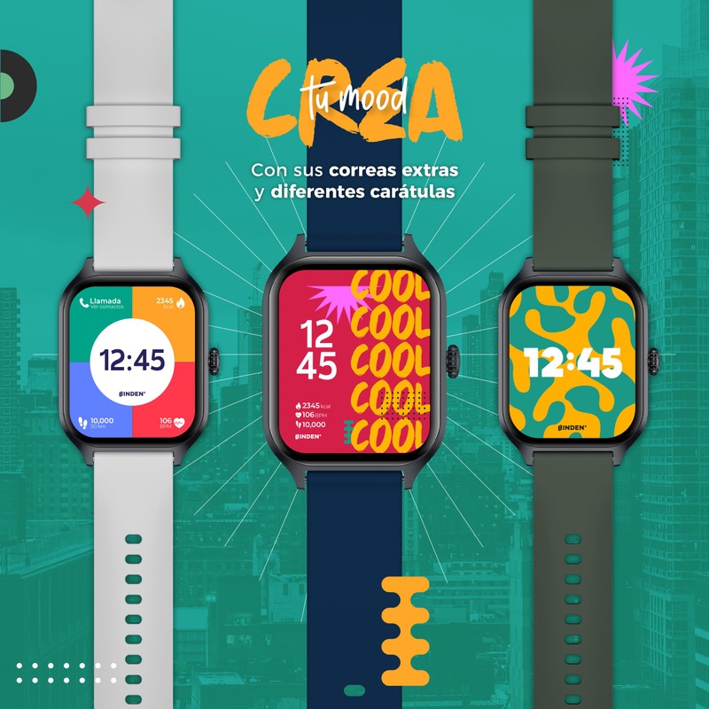 BINDEN - Smartwatch ERA Day, Asistente de Voz, Llamadas, Bluetooth,