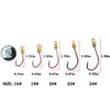 Fishing Hook with Leader,5 Hooks Fishing Rig-7 Strands Nylon Coated