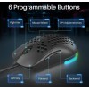 DIERYA M1SE Wired Gaming Mouse with Honeycomb Shell, 12800DPI Optical
