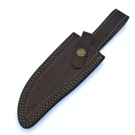 10" long handmade leather sheath for 5" cutting blade knife