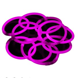 The 100 Pack Premium Glowhouse Glow Stick Bracelets Individual Colours (Pink)