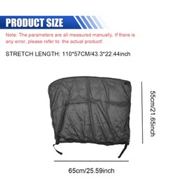 DUSCOKE 2PCS Car Window Shades, Stretch Mesh Sunshade Cover Block UV Rays for Rear Windows, Breathable Car Window Screen for Baby, Heat, Bugs & Privacy Protection for SUVs Camping (Rear Windows/SUV)