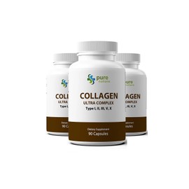 PureNature Collagen Ultra Complex Types I, II, III, V & X 90 Capsules (3)