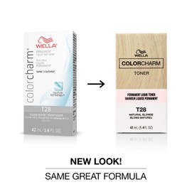 Color Charm COLORCHARM Permanent Liquid Toners| Neutralize Brass| Free of Parabens| Vegan| T28 Natural Blonde| 1.4 Fl Oz
