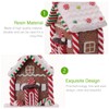 Toddmomy Christmas Gingerbread House Ornaments Resin Christmas Hanging Ornaments for