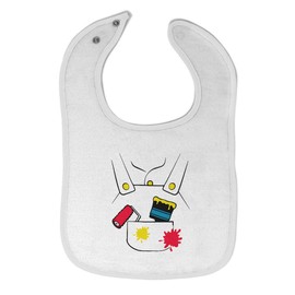 Toddler & Baby Bibs Burp Cloths Others Painter Costume Brush and Roller Cotton Baby Items for Baby Girl & Boy White Design Only