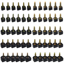 TOVOT 60PCS 5 Sizes High Heel Replacement Tips High Heel Repair Kit U Shape Heel Taps (7/8/9/10/12mm)