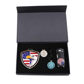 PINMEI Golf Gifts for Men Women Golfer Divot Tool Ball Markers Hat Clip Necklace Luggage Tag Gifts Set for Golf Bag