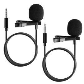 Lavalier Microphone, Professional Lavalier Microphone with Noise Cancellation, 1.5m Cable, Convenient Lavalier System for Recording Interviews, Podcasts, Video Conferencing, Voice Dictation, and More.
