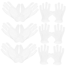 Operitacx 6 Pairs Microfiber Coin Gloves Reusable Jewelry Handling Gloves for Art Inspection Static Comfortable Fit for Clean Environments