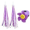 SUKOUSRAM Kids Bicycle Handlebar Streamers with Flower Ring Bell Set,