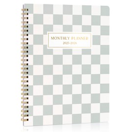 ZICOTO Beautiful Checkered 2025-2026 Monthly Planner and Calendar Book - To Do List Notebook That Easily Organizes Your Tasks to Boost Productivity - Runs From January 2025 Until December 2026