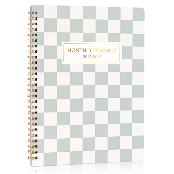 ZICOTO Beautiful Checkered 2025-2026 Monthly Planner and Calendar Book -