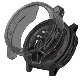 TPU Transparent Case Compatible with Garmin Instinct 2, Disscool Soft Anti Drop TPU Protective Case Cover for Men Women Compatible with Garmin Instinct 2 (TPU Black)