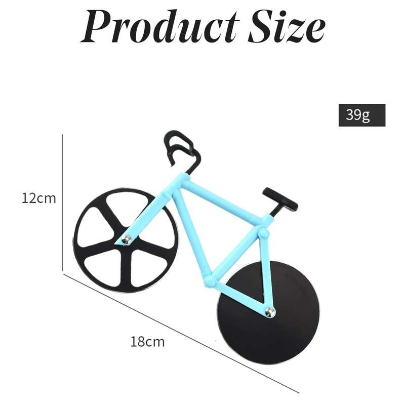 Pizza Cutter, Bicycle Pizza Cutter Wheels Dual Stainless Steel Super