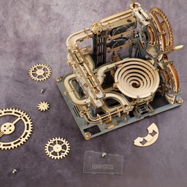 ROKR ROKR 3D Wooden Puzzles for Adults Marble Run Model Building Kit(LGA01 Marble Night City)