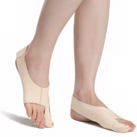 Matsizen 4 Artikel Hallux Valgus Korrektur,Größe M Hallux Valgus Bandage,Verstellbares Design,Bequem und Atmungsaktiv,Korrigiert Effektiv Die Zehen,Vermeidet Reibung und Schmerzen(Hautfarbe)