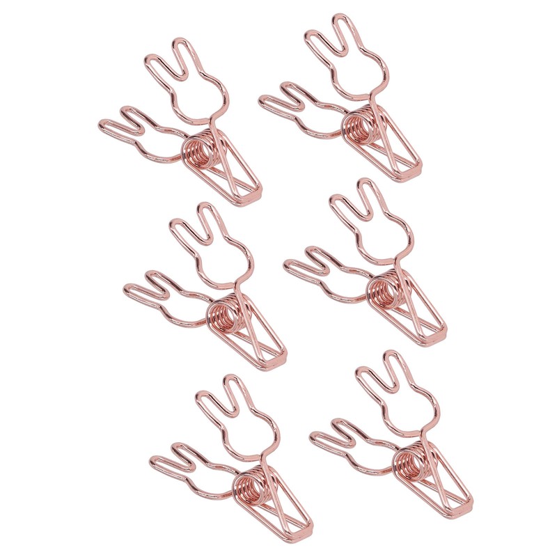 100Pcs Bunny Binder Clips Hollow Out Cute Strong Clamping Durable