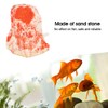 White Red Aquarium Artificial Volcano Bubble Air Stone Fish Tank