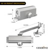 GEKRONE Automatic Door Closer Heavy Duty Spring Size 2 Hydraulic