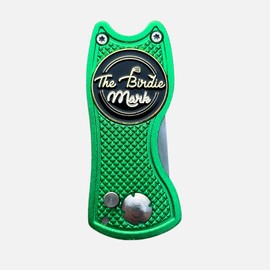 Golf Divot Tool – Custom Marker & Magnetic Clip (Birdie Mark, Green)