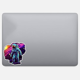 Astronaut Astrophile Space Life Vinyl Decal Waterproof Sticker For Car bike, SUV, Truck Helmet, Laptop, Water Bottle,Notebook,Window, Bumper Sticker 5-inch (Design 6)