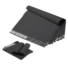 100 x 229mm x 305mm Plastic Mailing Bags Self Seal Waterproof Mailing Bags for Mailing, Express, Envelopes, Bags - Black