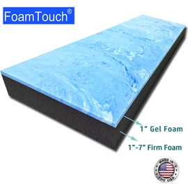 FoamTouch Custom Cut-to-Size Mattresses - High Density Custom Upholstery Foam - Gel Memory Foam, Polyurethane Foam Mattress DIY Projects for All Needs