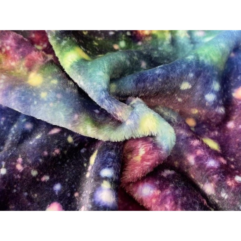Super Soft Cuddle Fleece Fabric Material Galaxy 1MTR