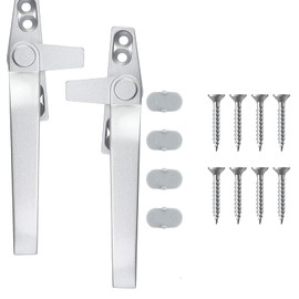 2 Pcs Universal Window Accessories - Replacement Handles for Upvc Windows, Durable and Sturdy, Can Improve Residential Safety - Silver Gray