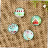 COHEALI Foil Christmas Decorations 200pcs Round Tiles Glass Gemstone for