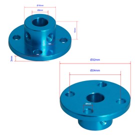 Ohamtes 2Pcs Inner Shaft 8mm Rigid Flange Coupling Length 13mm, Used for 3D Printer, DIY Encoder, Motor Connector Motor Guide Shaft Coupler, Model Shaft, Motor Guide, CNC Machine Tools